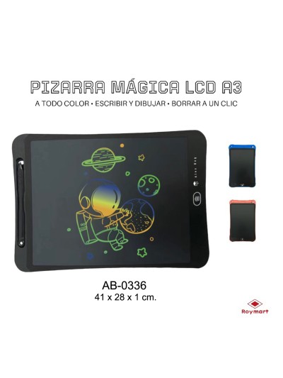 PIZARRA MAGICA LCD A3 COLOR,5 COLORES AGOSTO