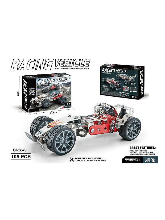 Puzzle construcción Racing vehicle,105 pzas.