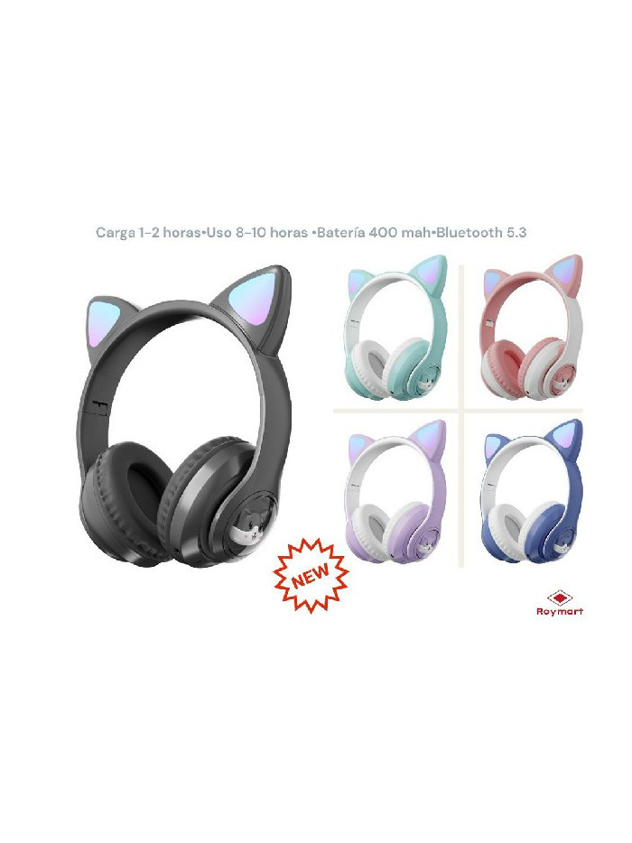 New auricular Cat luces neón ,bluetooth 5.0,3 colores