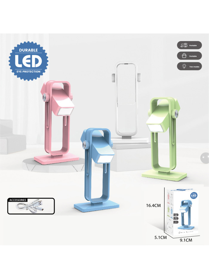 Lámpara led sobremesa con movible USB ,4 colores