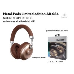 AURICULARES VJ084 WIRELESS METAL DESIGN 27,5 x 21 x 10 cm