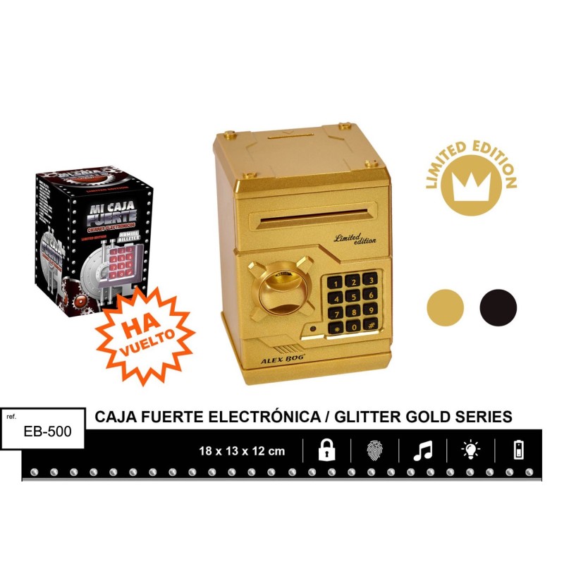 HUCHA ESPECIAL LIMITED EDITION GOLD GLITTER 18 cm x 13 cm x 12 cm HUCHA ESPECIAL LIMITED EDITION GOLD GLITTER 18 cm x 13 cm x 12 cm