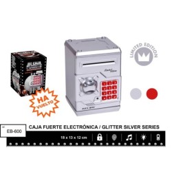 HUCHA ESPECIAL LIMITED EDITION SILVER GLITTER 18 x 13 x 12 cm