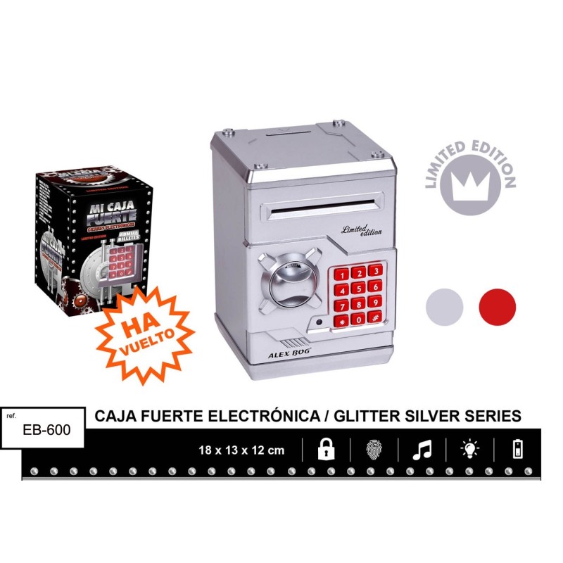 HUCHA ESPECIAL LIMITED EDITION SILVER GLITTER 18 x 13 x 12 cm HUCHA ESPECIAL LIMITED EDITION SILVER GLITTER 18 x 13 x 12 cm