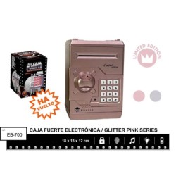 HUCHA ESPECIAL LIMITED EDITION ROSE GLITTER COLOR 18 x 13 x 12 cm