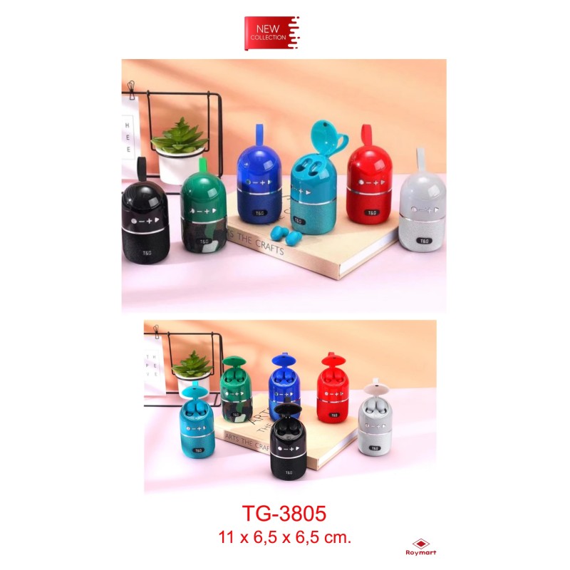 SPEAKER INALAMBRICO UNIV. CON INPODS 5.3 ,6 COL. 11 x 6,5 x 6,5 cm. SPEAKER INALAMBRICO UNIV. CON INPODS 5.3 ,6 COL. 11 x 6,5 x 6,5 cm.