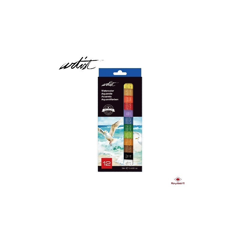 CAJA 12 TUBOS ARTIST ACUARELAS 12 ML 24,8 x 10,3 x 2 cm CAJA 12 TUBOS ARTIST ACUARELAS 12 ML 24,8 x 10,3 x 2 cm