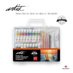 MALETIN INICIACION ARTIST PINTURA ACRILICA,28 PZAS 25,5 x 32,3 x 3,6 cm