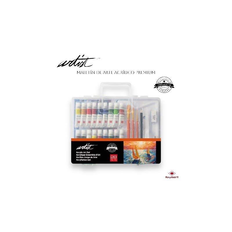 MALETIN INICIACION ARTIST PINTURA ACRILICA,28 PZAS 25,5 x 32,3 x 3,6 cm MALETIN INICIACION ARTIST PINTURA ACRILICA,28 PZAS 25,5 x 32,3 x 3,6 cm
