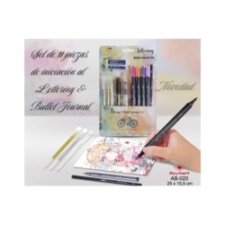 KIT INICIACION LETTERING Y BULLET JOURNAL,11 PZAS. 25 x 15,5 cm