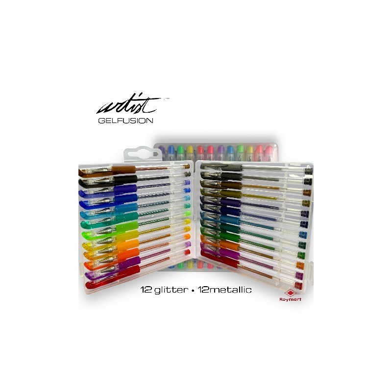 MALETA 24 BOLIS GEL,METALICO/GLITTER 16,9 x 15,9 x 2,95 cm