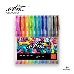 MALETA 12 BOLIS GEL GLITTER 14,1 x 15,3 x 1,6 cm