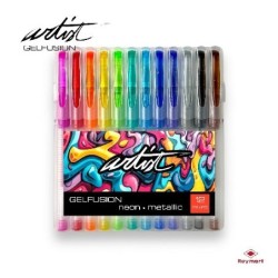 MALETA 12 BOLIS GEL NEON 14,1 x 15,3 x 1,6 cm