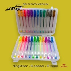 MALETA MEDIUM 24 BOLIS GEL ,3 TINTAS 18,1 x 13 x 3,1 cm