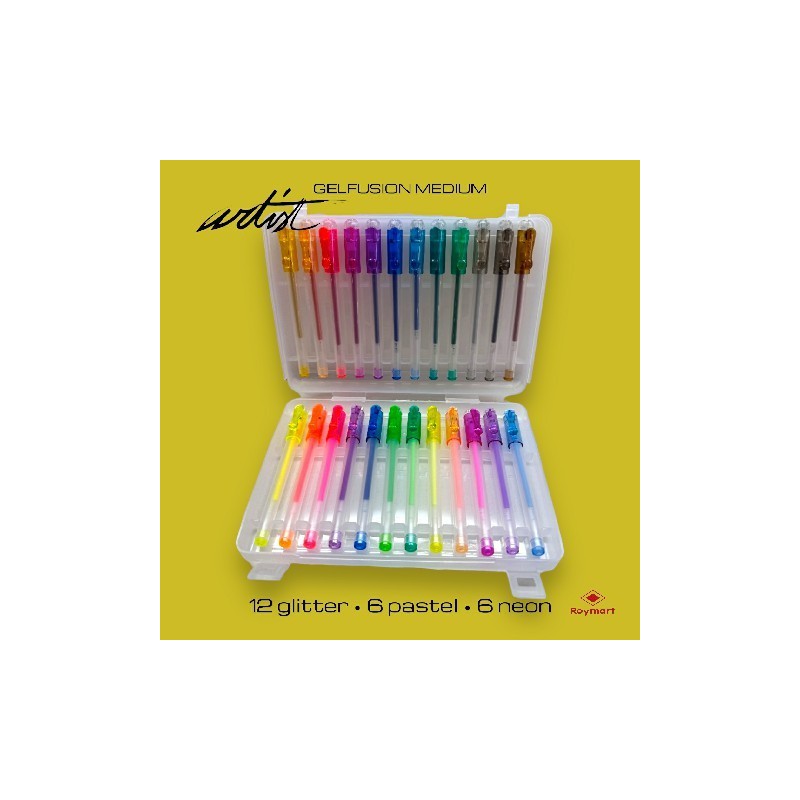 MALETA MEDIUM 24 BOLIS GEL ,3 TINTAS 18,1 x 13 x 3,1 cm MALETA MEDIUM 24 BOLIS GEL ,3 TINTAS 18,1 x 13 x 3,1 cm
