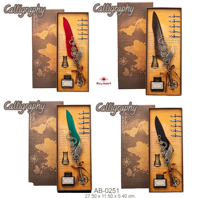 SET PLUMA ROTARY MASTERPIECE CALLIGRAPHY,4 COLORES 27,50 x 11,50 x 4 cm. SET PLUMA ROTARY MASTERPIECE CALLIGRAPHY,4 COLORES 27,50 x 11,50 x 4 cm.