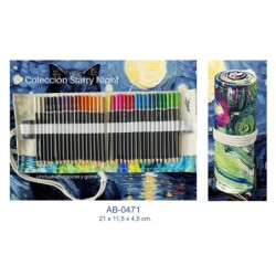 BOX TELA 36 LAPICES PREMIUM C/ GOMA Y AFILALAP. 21 x 11,5 x 4,5 cm.