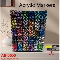 EXPOSITOR 180 ACRYLIC MARKER PENS,30 COLORES 37,5 x 36,5 x 29 cm.
