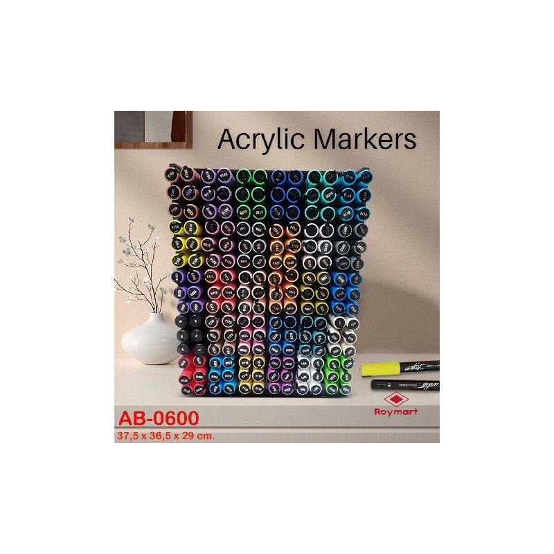 EXPOSITOR 180 ACRYLIC MARKER PENS,30 COLORES 37,5 x 36,5 x 29 cm. EXPOSITOR 180 ACRYLIC MARKER PENS,30 COLORES 37,5 x 36,5 x 29 cm.