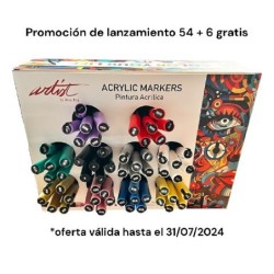 EXP.60 ACRYLIC MARKER PEN,10 COLORES 38 x 17 x 28 cm.