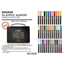 ESTUCHE ACRILICOS GAMA ARTIST,ORGANIZADOR 36 COL. 10,9 x 14,7 x 15,5 cm.