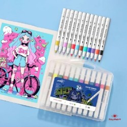 ESTUCHE MALETIN ACRILICOS PRIME PRICE 24 COLORES 18 x 20 x 3 cm.