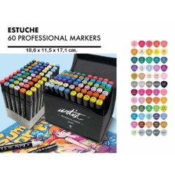 LUXURY CANVAS GAMA ARTIST 60 COLORES 18,6 x 11,5 x 17,1 cm.