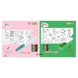 ROLLO PAPEL PARA COLOREAR MAS 8 COL.CRAYON, 3 MET. 3 metros