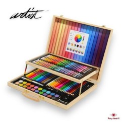 MALETA ART STUDIO ARTIST 106 PCS MADERA DOS PISOS 38,4 x 29,7 x 4,4 cm.