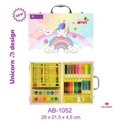 SET ART STUDIO 68 PIEZAS UNICORN AND FRIENDS 29 x 21,5 x 4,5 cm.