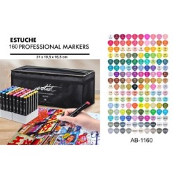 LUXURY CANVAS GAMA ARTIST 160 COLORES 31 x 19,5 x 16,5 cm.