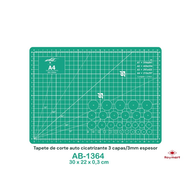 TAPETE DE CORTE VADE ARTIST A4,3mm 30 x 22 x 0,3 cm TAPETE DE CORTE VADE ARTIST A4,3mm 30 x 22 x 0,3 cm