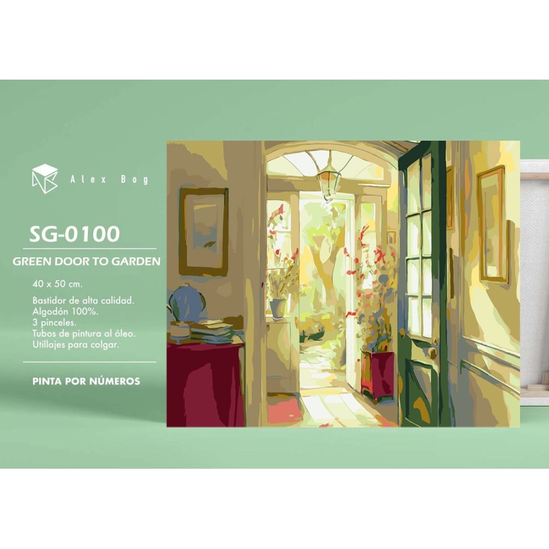PINTAR POR NUMEROS GREEN DOOR TO GARDEN 41,5 x 51,5 x 3 cm PINTAR POR NUMEROS GREEN DOOR TO GARDEN 41,5 x 51,5 x 3 cm