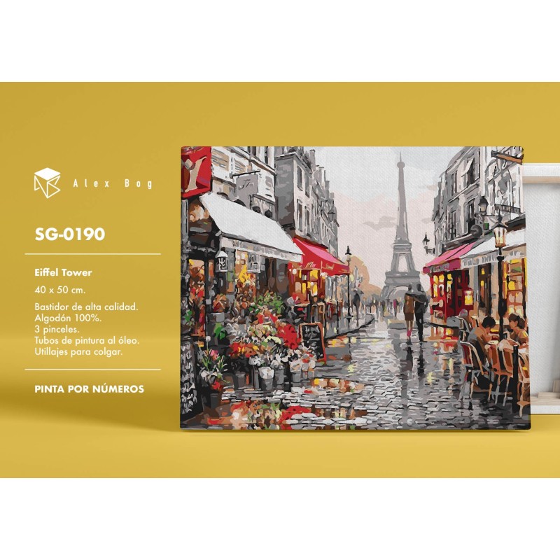 PINTAR POR NUMEROS BOULEVARD PARIS 41,5 x 51,5 x 3 cm PINTAR POR NUMEROS BOULEVARD PARIS 41,5 x 51,5 x 3 cm