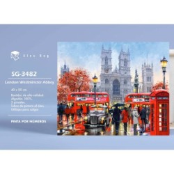 PINTAR POR NUMEROS LONDON WESTMINSTER ABBEY 41,5 x 51,5 x 3 cm