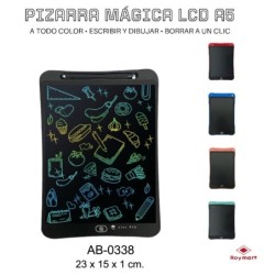 PIZARRA MAGICA LCD A5 COLOR,5 COLORES 23 x 15 x 1 cm.