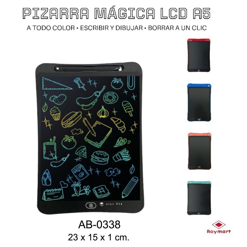 PIZARRA MAGICA LCD A5 COLOR,5 COLORES 23 x 15 x 1 cm. PIZARRA MAGICA LCD A5 COLOR,5 COLORES 23 x 15 x 1 cm.