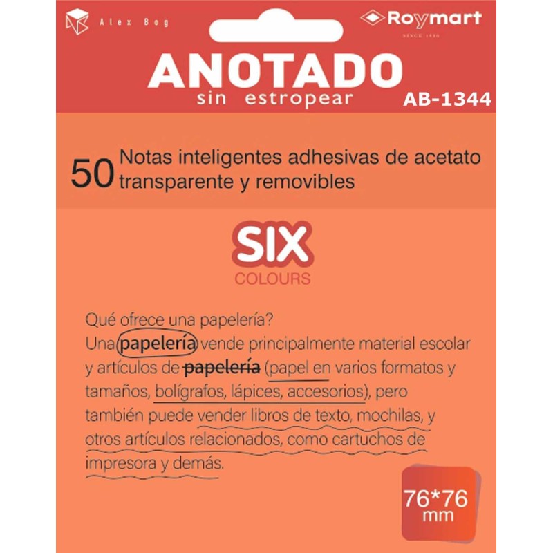 PAQUETE 50 NOTAS INTELIGENTES ACETATO NARANJA FLUO 7,6 x 7,6 cm. PAQUETE 50 NOTAS INTELIGENTES ACETATO NARANJA FLUO 7,6 x 7,6 cm.