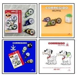 CINTA CORRECTORA CORREGIDO PACK 3 UDS. 8 MTS. 19 x 13,9 cm.