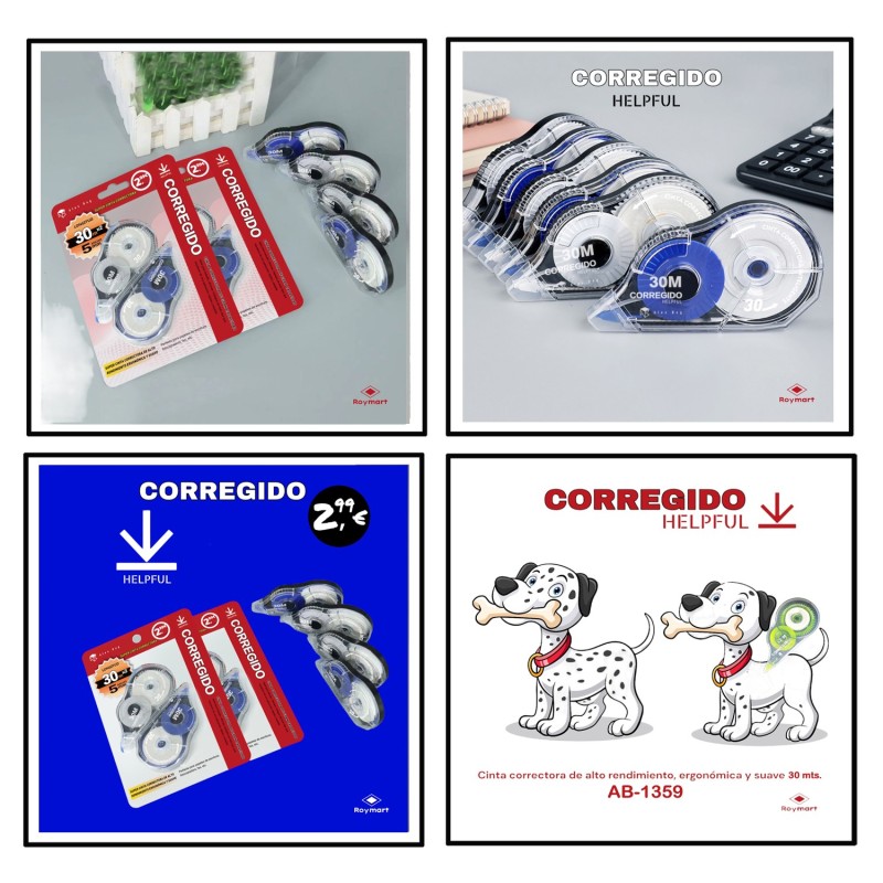 CINTA CORRECTORA CORREGIDO PACK 2 UDS. 30 MTS. 14 x 21,7 cm. CINTA CORRECTORA CORREGIDO PACK 2 UDS. 30 MTS. 14 x 21,7 cm.