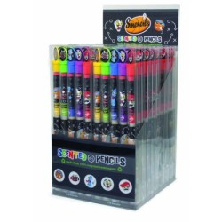 EXP.20 SETS 5 LAPICES OLOROSOS COL.SPORTS Expositor: 21,5 x 21,5 x 16,5 cm Unidad: 17 cm