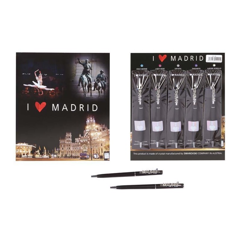 PACK 5 BOLIS SWAROVSKY RECUERDO DE MADRID 13 x 1 cm PACK 5 BOLIS SWAROVSKY RECUERDO DE MADRID 13 x 1 cm