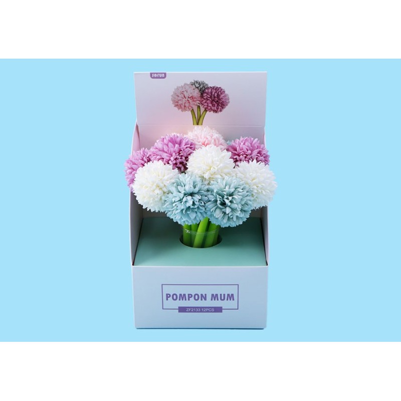 EXP.12 BOLIS GEL POM POM FLOWERS,COLORES SURTIDOS Exp: 17 x 15 x 24 cm Und: 13 cm EXP.12 BOLIS GEL POM POM FLOWERS,COLORES SURTIDOS Exp: 17 x 15 x 24 cm Und: 13 cm