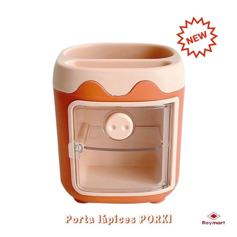 PENCIL POT PORTATODO KAWAI PORKI 11,5 x 11,5 x 12 cm. PENCIL POT PORTATODO KAWAI PORKI 11,5 x 11,5 x 12 cm.