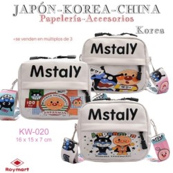 BOLSA BANDOLERA KOREA STYLE K-POP KAWAII,3 MODELOS 16 x 15 x 7 cm