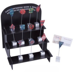 EXP.36 PORTATARJETAS C/PINZA COLECCION GEOMETRIX 25,5 x 22 x 19 cm