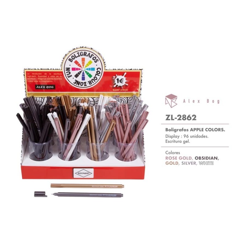 EXP.96 ROTULADORES WATER COLOR P.FINA,6 COL. APPLE Expositor: 27,5 x 28,5 x 15 cm Und: 15,7 cm. EXP.96 ROTULADORES WATER COLOR P.FINA,6 COL. APPLE Expositor: 27,5 x 28,5 x 15 cm Und: 15,7 cm.