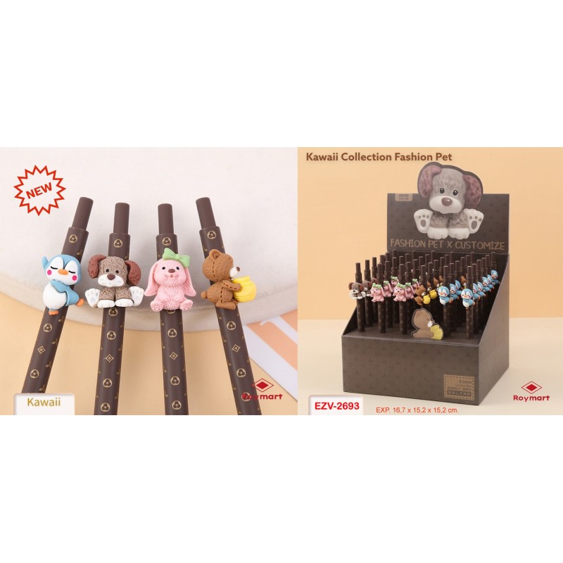 EXP.36 BOLIS GEL ADORABLE PET CLICK PEN Exp. 16,7 x 15,2 x 15,2 cm.