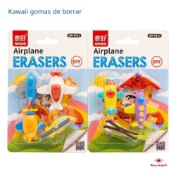 SET GOMAS SURTIDAS AEROPLANOS,2 MODELOS Exp: 30 x 20 x 7 cm. Unid. 14,5 x 9,5 x 2 cm.