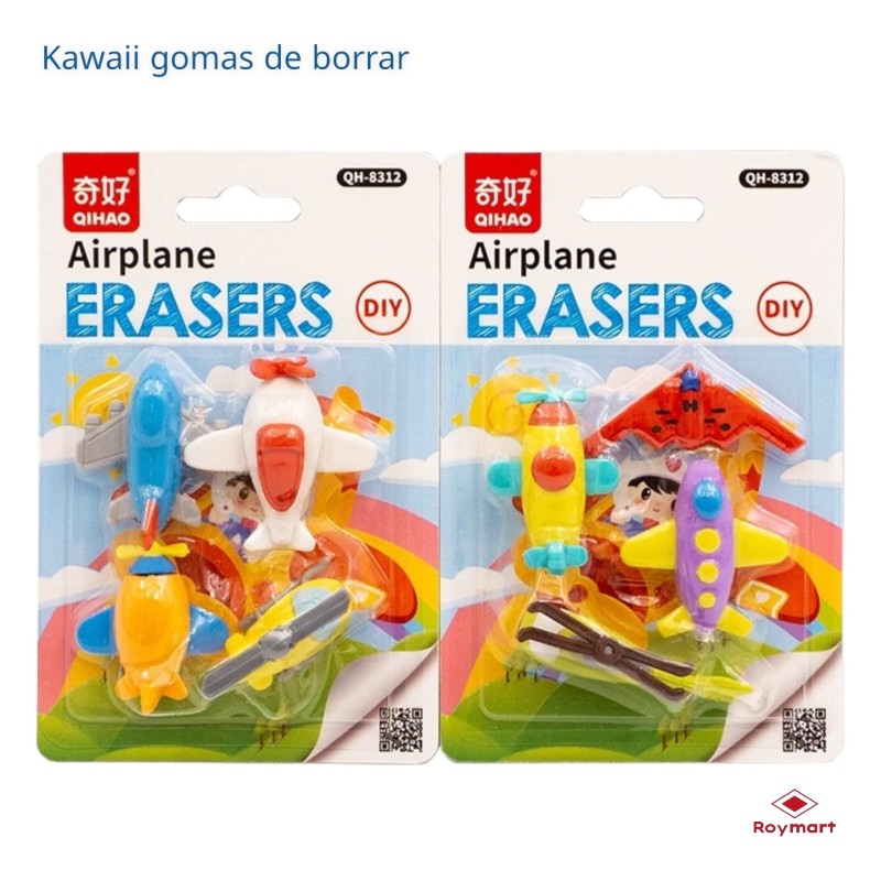 SET GOMAS SURTIDAS AEROPLANOS,2 MODELOS Exp: 30 x 20 x 7 cm. Unid. 14,5 x 9,5 x 2 cm. SET GOMAS SURTIDAS AEROPLANOS,2 MODELOS Exp: 30 x 20 x 7 cm. Unid. 14,5 x 9,5 x 2 cm.